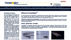 What Ceramoptec.com website looked like in 2020 (3 years ago)