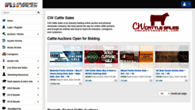 What Cwcattlesales.com website looked like in 2020 (3 years ago)