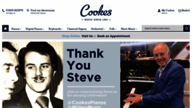 What Cookespianos.co.uk website looked like in 2020 (3 years ago)