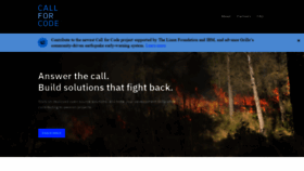 What Callforcode.org website looked like in 2020 (3 years ago)