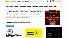 What Currentaffairs.adda247.com website looked like in 2020 (3 years ago)