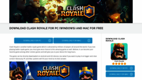 What Clashroyaleforpc.com website looked like in 2020 (3 years ago)