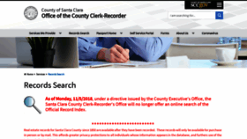 What Clerkrecordersearch.org website looked like in 2020 (3 years ago)