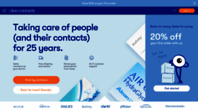 What Contactlenses.com website looked like in 2020 (3 years ago)