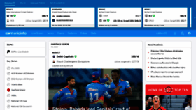 What Cricket.org website looked like in 2020 (4 years ago)