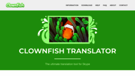 What Clownfish-translator.com website looked like in 2020 (3 years ago)