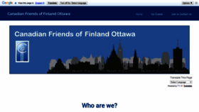 What Canadianfriendsoffinland.ca website looked like in 2020 (3 years ago)