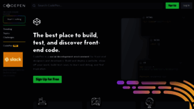 What Codepen.io website looked like in 2020 (4 years ago)
