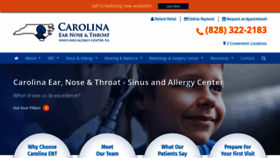 What Carolinaearnosethroat.com website looked like in 2020 (3 years ago)