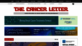 What Cancerletter.com website looked like in 2020 (3 years ago)
