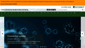 What Cheltenham.gov.uk website looked like in 2020 (3 years ago)