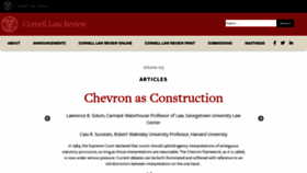 What Cornelllawreview.org website looked like in 2020 (3 years ago)
