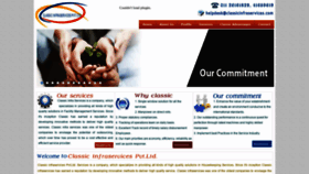 What Classicinfraservices.com website looked like in 2020 (3 years ago)