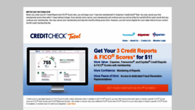 What Creditchecktotal.com website looked like in 2020 (3 years ago)