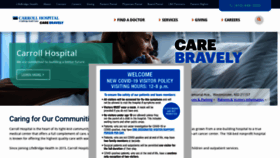 What Carrollhospitalcenter.org website looked like in 2020 (3 years ago)