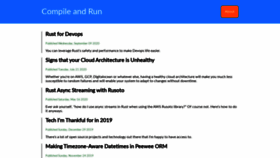 What Compileandrun.com website looked like in 2020 (3 years ago)