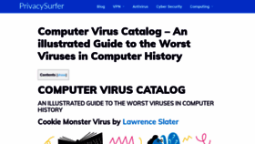 What Computerviruscatalog.com website looked like in 2020 (3 years ago)