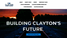 What Claytonchamber.com website looked like in 2020 (3 years ago)