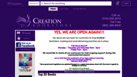 What Creationbookstore.ca website looked like in 2020 (3 years ago)
