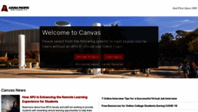 What Canvas.apu.edu website looked like in 2020 (3 years ago)