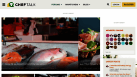 What Cheftalk.com website looked like in 2020 (3 years ago)