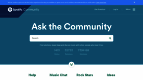 What Community.spotify.com website looked like in 2020 (3 years ago)