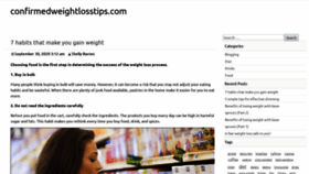 What Confirmedweightlosstips.com website looked like in 2020 (3 years ago)