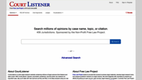 What Courtlistener.com website looked like in 2020 (3 years ago)