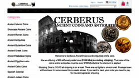 What Cerberuscoins.com website looked like in 2020 (3 years ago)