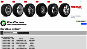 What Checktire.com website looked like in 2020 (3 years ago)