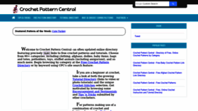 What Crochetpatterncentral.com website looked like in 2020 (3 years ago)