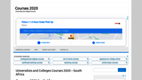 What Courses24.co.za website looked like in 2020 (3 years ago)