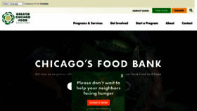 What Chicagosfoodbank.org website looked like in 2020 (3 years ago)