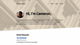What Cameronnokes.com website looked like in 2020 (3 years ago)
