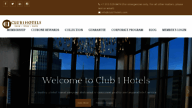 What Club1hotels.com website looked like in 2020 (3 years ago)