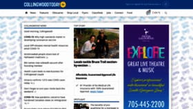 What Collingwoodtoday.ca website looked like in 2020 (3 years ago)