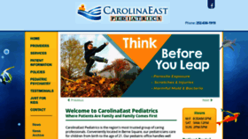 What Carolinaeastpediatrics.com website looked like in 2020 (3 years ago)