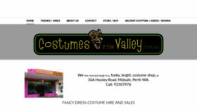 What Costumesinthevalley.com.au website looked like in 2020 (3 years ago)