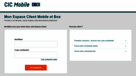 What Cic-mobile.fr website looked like in 2020 (3 years ago)