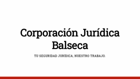 What Corporacionjuridicabalseca.com website looked like in 2020 (3 years ago)