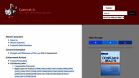 What Casewatch.org website looked like in 2020 (5 years ago)