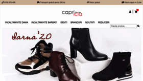 What Capricia.ro website looked like in 2020 (3 years ago)