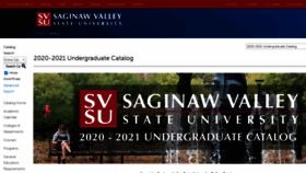 What Catalog.svsu.edu website looked like in 2020 (3 years ago)