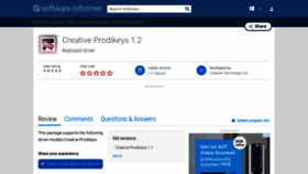 What Creative-prodikeys.software.informer.com website looked like in 2020 (3 years ago)