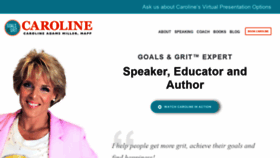 What Carolinemiller.com website looked like in 2020 (3 years ago)