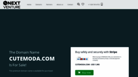 What Cutemoda.com website looked like in 2020 (3 years ago)