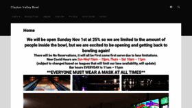 What Claytonvalleybowl.com website looked like in 2020 (3 years ago)