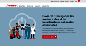 What Claranet.fr website looked like in 2020 (3 years ago)