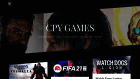 What Cpygames.com website looked like in 2020 (3 years ago)