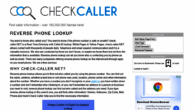 What Check-caller.net website looked like in 2020 (3 years ago)